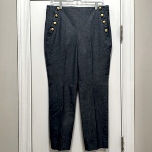 Banana Republic Sloan Modern Nautical Cropped Denim Pants Size 10
